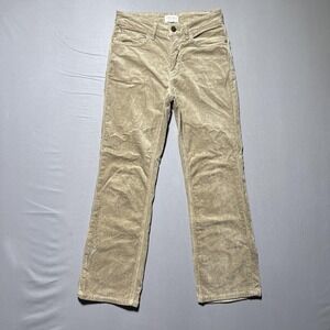 Pilcro Anthropologie Pants Womens 27 Beige Corduroy Straight Leg Stretch Casual